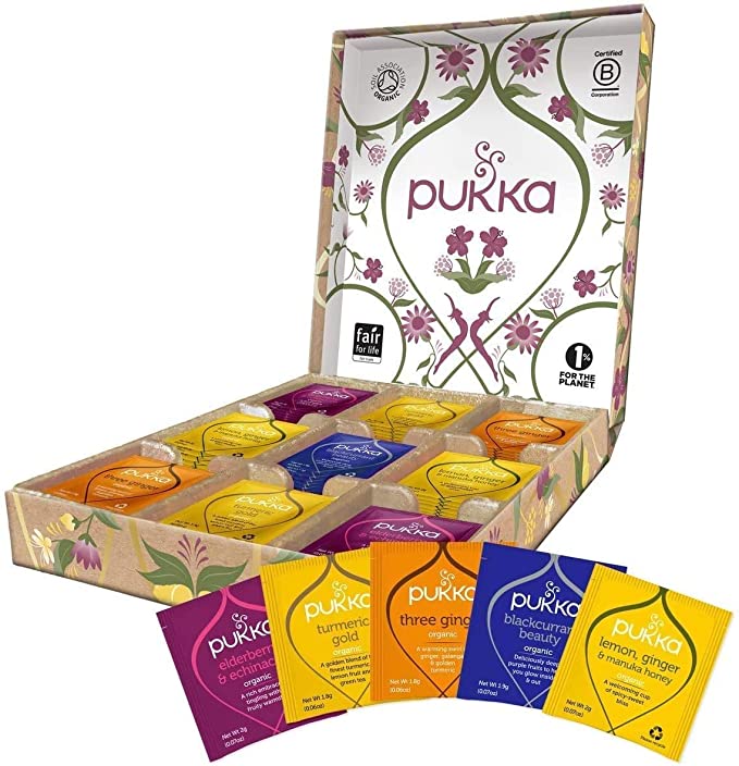 PUKKA HERBS SUPPORT SELECTION GIFT BOX COLLECTION DE TISANES BIO 45 COUNT