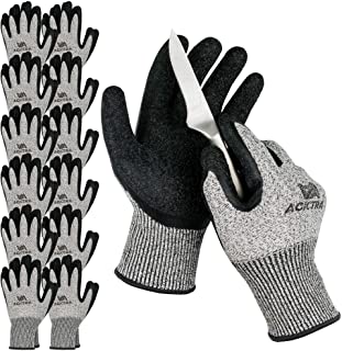 ACKTRA WG013 LEVEL 5 CUT RESISTANT WAREHOUSE SAFETY GANTS DE TRAVAIL 12 PAIRES LARGE