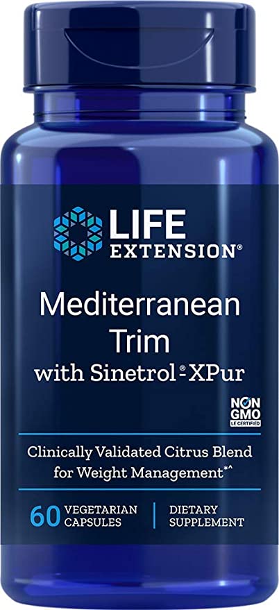LIFE EXTENSION MEDITERRANEAN TRIM WITH SINETROL XPUR 60 VEGETARIAN CAPSULES