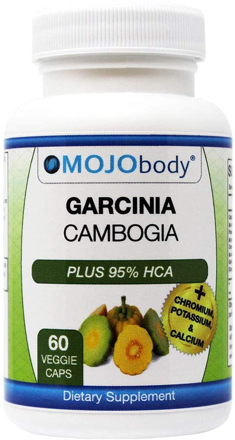 MOJOBODY GARCINIA CAMBOGIA PLUS 95 HCA and CHROME 60 VEGGIE CAPSULES