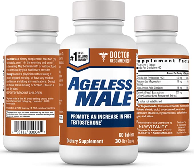 AGELESS MALE FREE TESTOSTERONE BOOSTER 60 COMPRIMES