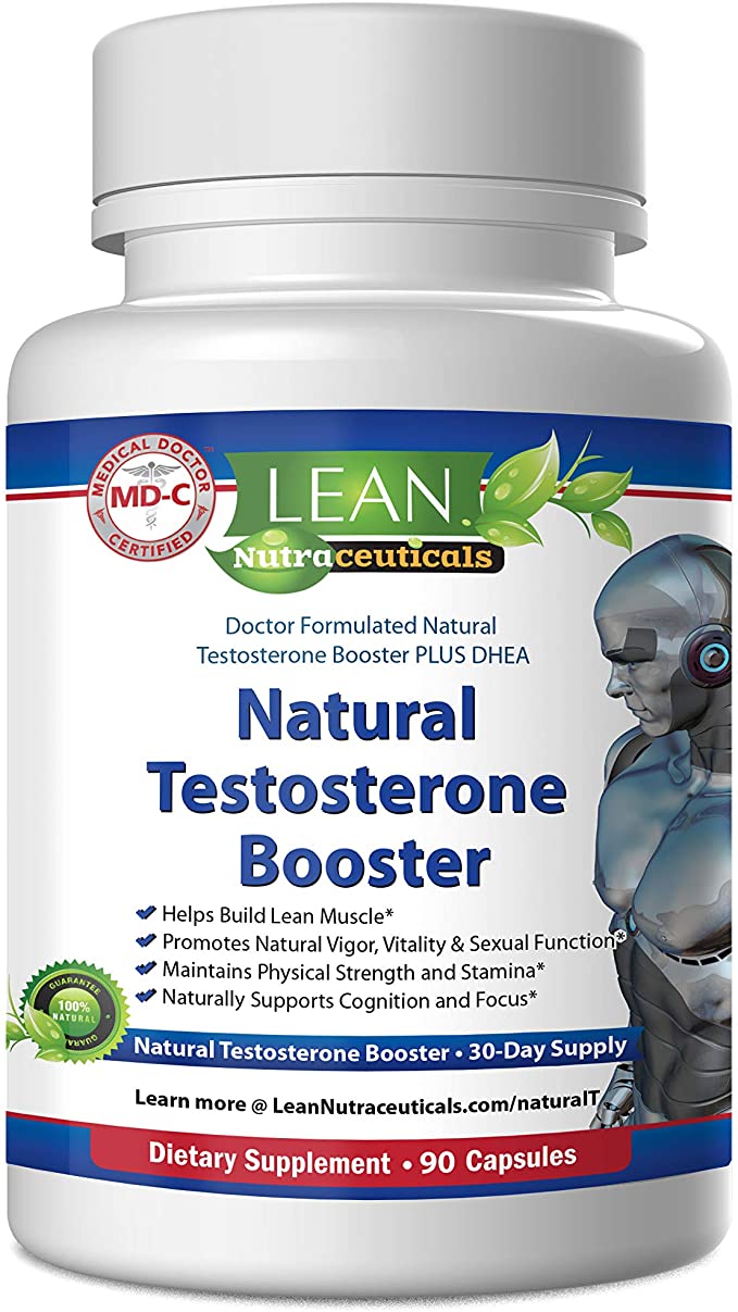 LEAN NUTRACEUTICALS MD CERTIFIED NATURAL TESTOSTERONE BOOSTER 90 CAPSULES