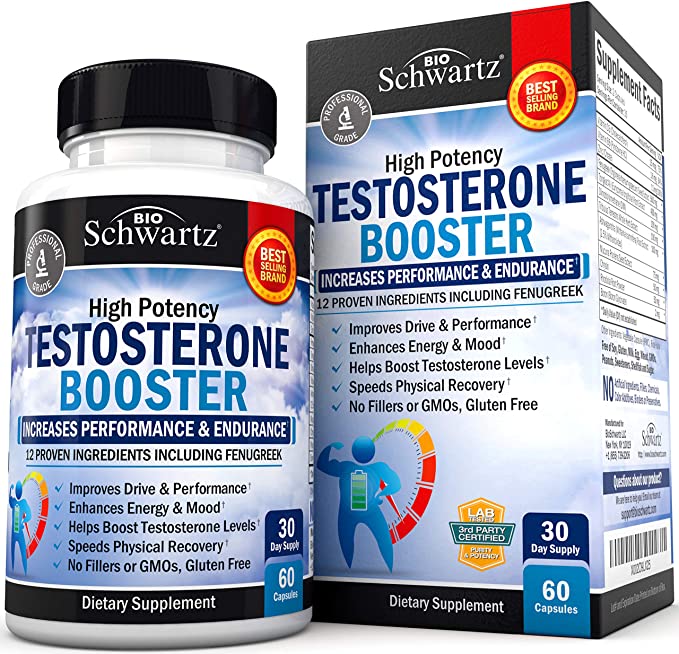 TESTOSTERONE BOOSTER POUR HOMMES 60 CAPSULES
