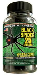 BLACK SPIDER 25 EPHEDRA 100 CAPS