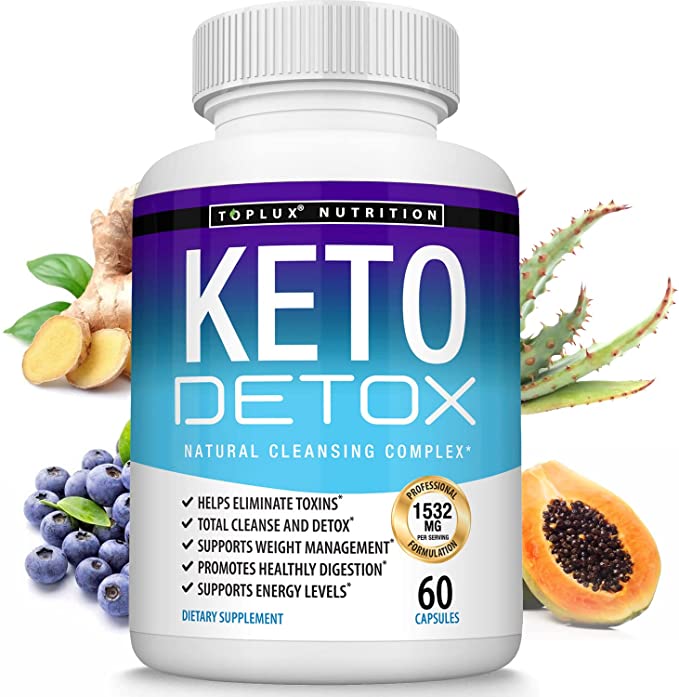 KETO DETOX PILLS ADVANCED CLEANSING EXTRACT 1532 MG 60 CAPSULES