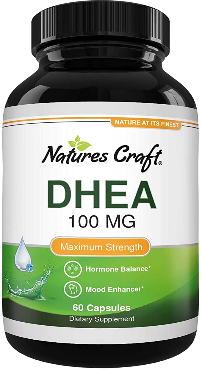 PURE DHEA SUPPLEMENT FOR WOMEN AND MEN  DHEA 100MG 60 CAPS