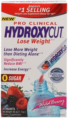 HYDROXYCUT PRO CLINIQUE HYDROXYCUT WILD BERRY 21 PAQUETS
